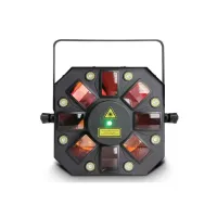 Cameo storm - световой эффект 3 в 1, 5 x 3 вт rgbwa derby, стробоскоп и лазерная решетка