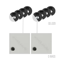 AVCLINK GRAND/CW Состав комплекта: CELO2D 8 штук + C-BASS 2 штуки белого цвета.
