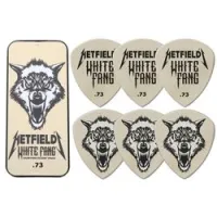 Dunlop ph122t073 hetfield's white fang pick tin  сувенирный набор медиаторов в пенале, 0.73 мм, 6 шт