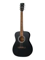 AF 510 BKS акустическая гитара, корпус Concert, верх ель, обечайка махагон, гриф из красного дерева с накладкой из палисандра, мензура 25.6" (650 мм), цвет черный матовый, Cort