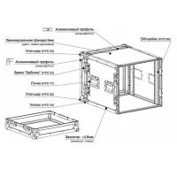 ИМЛАЙТ RC9-480-10U Рэковый кейс 10U, глубина 480мм, DIN рейка с 2-х сторон, ламинированная фанера 9мм