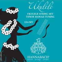 Tenor ukulele string set Hannabach E234MT - Professional tenor ukulele strings. Cast nylon trebles and silver-plated wound basses.