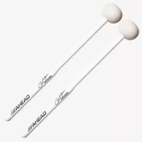 Ahead ABM4 Chavez "Arsenal 1" колотушка для большого барбана длина 375 мм, голова диаметр 50,8 мм, цвет белый, рекомендуется для концертных или маршевых бас барабанов 26"-30"