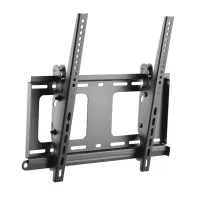 Настенный наклонный кронштейн exell exi-h1244-at для тв 32"-55" с ситемой зажиты от краж, vesa 400x400 мм, до 107 кг, 54 мм от стены, наклон -10°/+5°, черный.