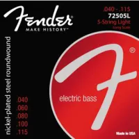 FENDER 7250 Bass Strings, Nickel Plated Steel, Long Scale, 7250ML .045-.100 Gauges, (4) Комплект струн