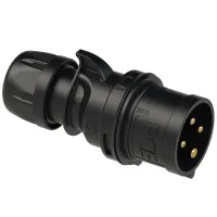 PCE Вилка кабельная 32А/400V/3P+E/IP44, черная, безвинтовое подключение 024-6ttx