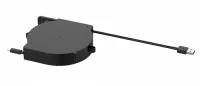 Уценка Кабельный ретрактор Wize Pro [WRTS-USBC-RT] USB type C для установки в архитектурный лючок серии WRTS, выдвижение 80 см