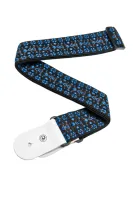 Planet waves 50g05  гитарный ремень, 50 мм, нейлон, "hootenanny blue/ black", кожаные наконечники