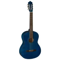 LA MANCHA Rubinito Azul SM - классическая гитара, верхняя дека: массив ели, задняя дека и обечайка: клён, гриф: нато, накладка: овангкол, цвет: see through blue open pore