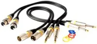 Rockcable rcl30381 d6 m  кабель xlr(m) -джек 1/4, 1 метр.