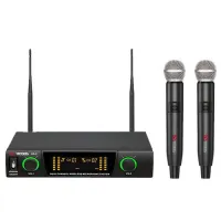 VOLTA US-2 (505.75/622.665) Микрофонная радиосистема с двумя ручными динамическими микрофонами UHF диапазона с фиксированной частотой. LCD-дисплей, True Diversity, Plug&play.