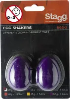 STAGG EGG-2 PP - Пластиковые шейкеры "яйцо",пара .Цвет - фиолетовый.