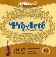 J56-3/4M Pro-Arte Комплект струн для скрипки размером 3/4, среднее натяжение, D'Addario