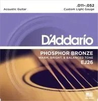 D"addario Ej26 Phosphor Bronze Custom Light 11-52
