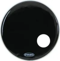 Evans bd20rb  eq3 resonant black 20" перед. пластик для бас бар. с отверстием 5" и демп. кольцом, черный