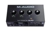 Аудиоинтерфейс USB [MTRACKDUO] M-audio [M-Track Duо] 24бит/48кГц, 2х 1/4” линейный выход, 2х XLR-1/4" комбинированный микрофонный/линейный/инструментальный вход, +48в, 1х 1/4” выход на наушники, переключатель мониторинга USB/Direct/Direct Mono