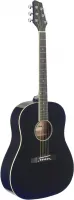 STAGG SA35 DS-BK - акустическая гитара, 20 ладов, форма Дредноут, верхняя дека: липа, задняя дека и обечайка: катальпа, гриф: катальпа, накладка: синтерическая древесина, цвет: черный