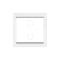 ABL 2T010005- Модуль с двумя отверстиями для кабеля диаметром 10 мм, белый