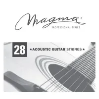 Magma Strings GA028G - Струна одиночная для акустической гитары 28, Серия: Gold Alloy 85/15, Калибр: 28, Обмотка: бронзовый сплав.