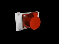 ИМЛАЙТ Панель модульная ПМ04-1CEE16/5 Панель с разъемом CEE 16/5 "розетка", 140х85 мм, 4 модуля, цвет — черный