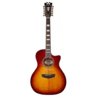 D'angelico premier fulton itb  12-стр. электроакустическая гитара, grand auditorium, цвет санберст