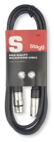 STAGG SMC6 - высококачественный стандартный микрофонный кабель (XLR(M)-XLR(F). Длина: 6 м. Металлические разборные разъемы. Цвет: черный