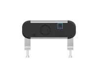 ABL 2A00F1A3- Настольная розеточная станция серии Chroma с 1 розеткой, 1xUSB-A, 1xUSB-C, черная с серебристым (2A000109)
