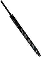 Guitar strap Magma MO01R - Двухслойный ремень для гитары из замши черного цвета с рисунком молнии