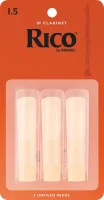 D"ADDARIO WOODWINDS RCA0315 RICO, 3 PAK, BB CLAR, 1.5 , 1.5, 3