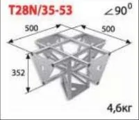 ИМЛАЙТ T28N/35-53 Стыковочный узел для 5-ти ферм под 90 градусов, d28х2 \ d16х2мм.