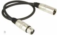 XLR3F-XLR3M (black) 0,5 метра балансный микрофонный кабель (черный) GS-PRO
