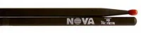 VIC FIRTH N5BNB - барабанные палочки (черного цвета), тип 5B с нейлоновым наконечником, материал - орех, длина 16", диаметр 0,595", серия NOVA