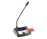 GONSIN TL-VDC4200 B Микрофонная консоль делегата с функцией синхроперевода. Поддержка IC-карт регистрации. ЖК дисплей. Встроенный динамик. Регулятор громкости и выход для наушников, выход для записи. Цвет-черный.