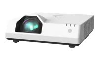 Лазерный проектор Panasonic [PT-TMW380] 3LCD 3800 Lm, WXGA (1280x800), 3000000:1; Короткофокусный TR 0,43:1; HDMI x2; VGA IN D-Sub 15pin x2; Audio IN x2/OUT x1; USB(A) Viewer/Power 5V 2A /Wi-Fi option; RS232; RJ45; mono 10W; 35/24dB;4,9 кг.