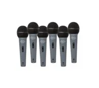 Superlux ECO88S 6 pack Вокальный динамический микрофон, суперкардиоидный, цинковый корпус, 6 штук.