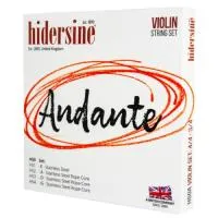 Комплект струн для скрипки hidersine andante h50a - струны для скрипки 4/4-3/4 на витой стальной основе с обмоткой нержавеющей сталью