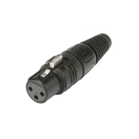 Sommer Cable HI-X3CF-B- Разъем XLR 3-pin (розетка) на кабель диаметром 4,0–8,5 мм, черный