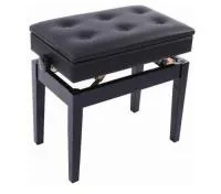 HY-DX17-GLOSS-BLACK Банкетка, черный/черный, искусственная кожа, Rin