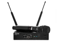 SHURE QLXD24E/SM87 G51 цифровая радиосистема с ручным микрофоном SM87A, конденсаторным суперкардиоидным, 470-534 МГц. Черный