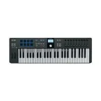 MIDI клавиатура [231522] Arturia [KeyLab Essential 49 mk3 Black] 49 клавиш, LCD дисплей, 9 энкодеров, 8 пэдов, 9 фейдеров, 12 кнопок управления, колеса высоты тона и модуляции, 1/4" Jack вход для педали, MIDI выход, Type-C