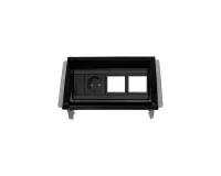 ABL 2F000108- Встраиваемая розеточная станция серии Aero Flip с 1 розеткой и 2 слотами для IMP, черная