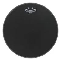 Remo be-0812-es  12" emperor black suede, пластик для барабана, двойной, черный