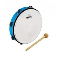 MEINL NINO24SB тамбурин 10' с синтетической мембраной и колотушкой. Материал: пластик. Цвет: голубой.