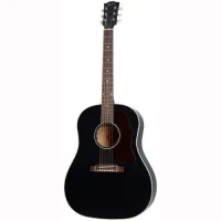 GIBSON 50s J-45 Original Ebony леворукая электроакустическая гитара, цвет черный