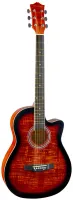 COLOMBO LF - 3800 CT / SB - акустическая «Фолк» 38" гитара с вырезом , верх , низ и обечайка - липа, цвет полосатый санбёрст