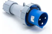 PCE Вилка наст 32A/230V/1P+N+E/IP67 никелированные контакты 5232-6kv