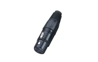 ECO RX004F Black Разъем cannon кабельный мама 3-х контактный, цвет: черный, поставляется по 400шт. в коробке: 37,5x20,5x20cм