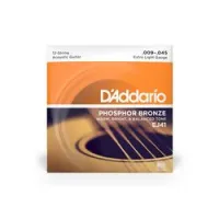 D`addario ej-41  струны для двенадцатиструнной гитары, фосфор/ бронза, extra light 9-45