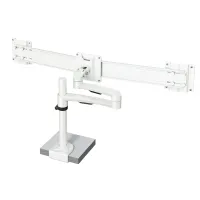 Kondator 438-LC22W- Настольный шарнирный кронштейн серии OSLO для 2 мониторов (1x2), макс. нагрузка 8 кг, зажим, белый