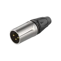 ROXTONE RX3M-NG Разъем cannon кабельный 1шт., папа 3-х контактный, корпус: металл, цвет: серебро, покрытие контактов: золото. Каждый разьем в блистере, 640шт. в коробке размером 46x33x40см в которой 8 упаковок по 80 коннекторов в индивидуальном блистере)
